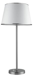 Klasická stolní lampa IBIS - 1xE14, 40W, stříbrná / bílá
