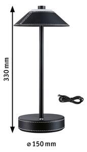 Paulmann 71173 Pellini, černá stolní lampička na baterii, 2W LED 3000-6500K, výška 33cm