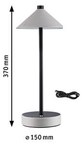 Paulmann 71176 Pellini, béžová stolní lampička na baterii, 2W LED 3000-6500K, výška 37cm