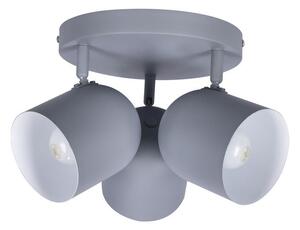 Stropní bodové osvětlení AZURO - 3xE27, 40W, kulaté, matné šedé