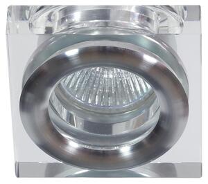 Podhledové stropní osvětlení JAKOL - 1xGU5,3, MR16, 50W, 8cm, čtverec, čiré