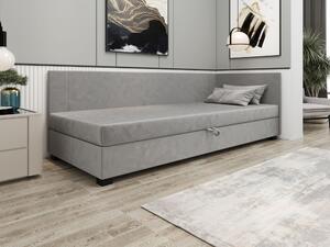 Čalouněná jednolůžková postel 100x195 ARIADNA PLUS 2 - světle šedá