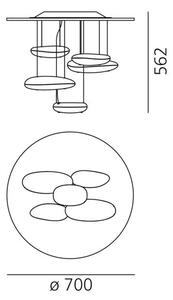 Artemide 1476110A Mercury mini soffitto LED, stropní designové svítidlo, 29W LED 3000K, prům. 70cm