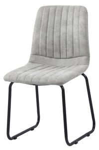 Jídelní čalouněná židle MERANO světle šedá/černá