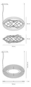 Artemide 1623020A Copernico sospensione, designové závěsné LED svítidlo, 38W LED, černá, 104x64cm