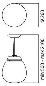 Artemide 1815010A Empatia 16, designové závěsné svítidlo, 11W LED 3000K, prům. 16cm