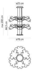 Artemide 1628110APP Chlorophilia 2, závěsné designové svítidlo pro nepřímé osvětlení, 44W LED 3000K, prům. 78cm