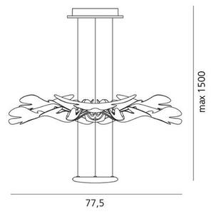 Artemide 1628010APP Chlorophilia, závěsné designové svítidlo pro nepřímé osvětlení, 44W LED 3000K, prům. 78cm