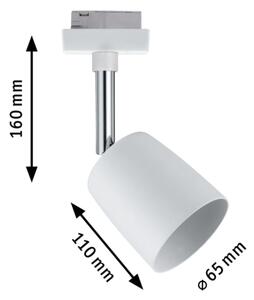 Paulmann 95336 Cover, spot pro Urail system, max. 1x10W GU10, matná bílá/chrom