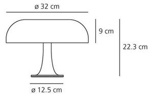 Artemide 0039070A Nessino, oranžová designová stolní lampa, 4x20W E14, výška 22cm
