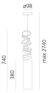 Artemide DOI4600A02 Decomposé Light, zlaté závěsné svítidlo, 1x8W E27, výška 60cm