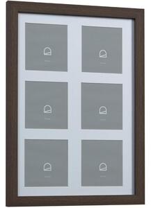 Tmavě hnědý dřevěný fotorámeček Kave Home Luah 28 x 39 cm