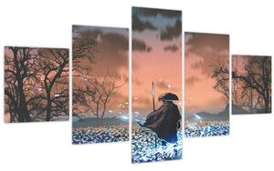 Obraz - Ilustrace válečníka (125x70 cm)
