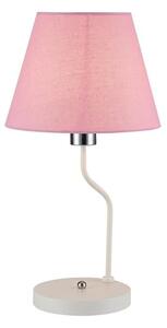 Stolní moderní lampa LUMINOR - 1xE14, 60W, růžová / bílá