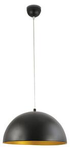 Fabas 3215-40-101 Dingle, závěsné svítidlo z kovu v černé vnější, zlaté vnitřní úpravě, 1x60W, prům. 40cm