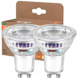 2x LED žárovka GU10 2W = 50W 360lm 2700K Teplá Bílá FILAMENT OSRAM