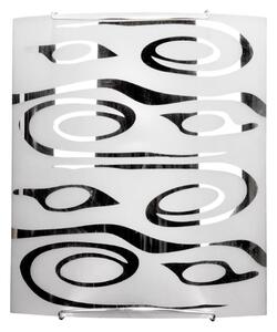 Moderní nástěnné osvětlení EDGAR - 1xE27, 60W, hranaté, chromované / čiré