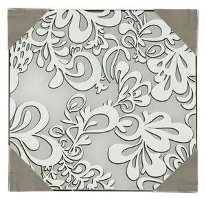 Stropní přisazené osvětlení CEDRA - 2xE27, 60W, 30x30cm, hranaté, chromované / bílé