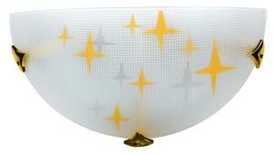 Nástěnné osvětlení STARS - 1xE27, 60W, jantarové / bílé