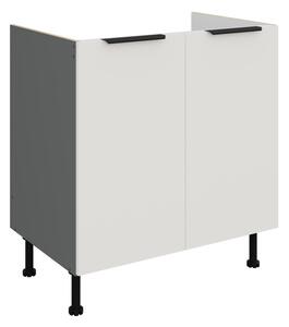 Dřezová skříňka LUNARA - šířka 80 cm, bílá / antracit