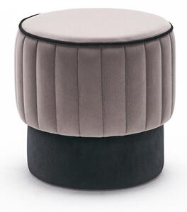 Taburet Rose Puf Grey
