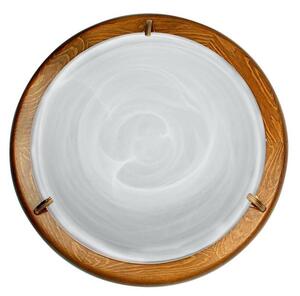 Nástěnné / stropní osvětlení DUNA - 1xE27, 60W, 30cm, kulaté, dub / bílé