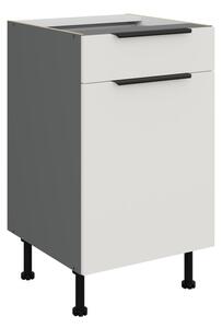 Dolní skříňka se šuplíkem LUNARA - šířka 50 cm, bílá / antracit