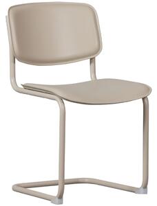 Hoorns Krémově bílá koženková jídelní židle Ydoc