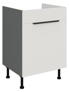 Dolní skříňka na dřez LUNARA - šířka 60 cm, bílá / antracit
