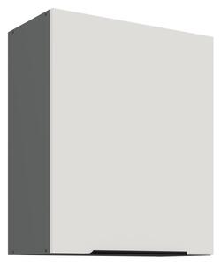 Horní kuchyňská skříňka LUNARA - šířka 60 cm, bílá / antracit