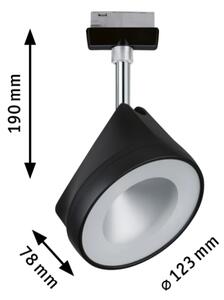 Paulmann 96924 Arena, spot pro Urail system, 14W LED 2700K stmívatelné, matná černá/chrom