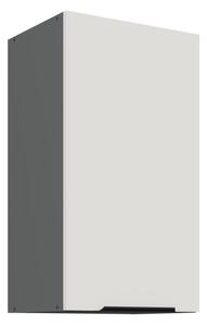 Horní kuchyňská skříňka LUNARA - šířka 40 cm, bílá / antracit