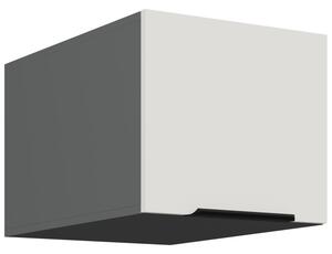 Horní skříňka s výklopnými dvířky LUNARA - šířka 40 cm, bílá / antracit