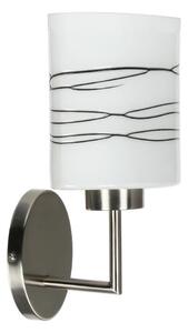 Nástěnné moderní osvětlení VISOLA - 1xE27, 60W, stříbrné / bílé / hnědé
