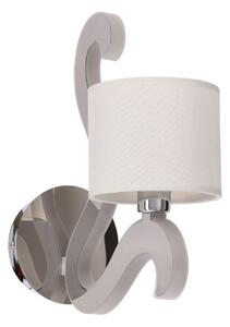 Moderní nástěnná lampa AMBROSIA - 1xE14, 40W + LED 6W, 2800K (teplá bílá), chromovaná