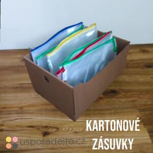 Úložné boxy na oblečení, organizéry do skříně EKO KARTON 27x40x21 - zásuvka