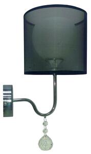 Moderní nástěnná lampa BRAVA - 1xE27, 60W, chromovaná / černá