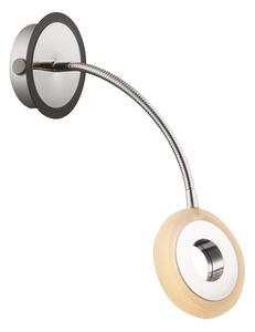 Nástěnná LED lampička k posteli ARM - 5W, 3000K (teplá bílá), chromovaná