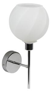 Moderní nástěnné osvětlení RAUL - 1xE14, 40W, chromované / bílé