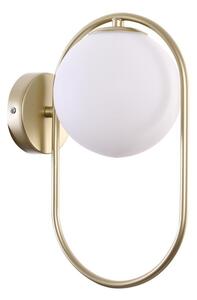 Art deco nástěnné osvětlení CORDEL - 1xG9, 28W, mosazné / bílé