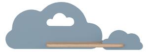 Dětské nástěnné LED svítidlo s poličkou CLOUD - 5W, 4000K (denní bílá), modrá