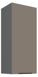 Vysoká horní skříňka LUNARA - šířka 40 cm, tmavě béžová / antracit