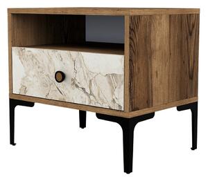 Noční stolek Lizbon Walnut White