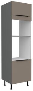 Skříň na vestavné spotřebiče LUNARA - šířka 60 cm, tmavě béžová / antracit
