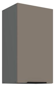Horní kuchyňská skříňka LUNARA - šířka 40 cm, tmavě béžová / antracit