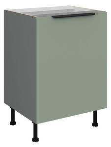 Dolní jednodveřová skříňka LUNARA - šířka 60 cm, zelená / antracit