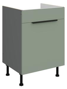 Dolní skříňka na dřez LUNARA - šířka 60 cm, zelená / antracit