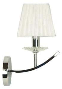 Nástěnná lampa VALENCIA - 1xE14, 40W, chromovaná / bílá