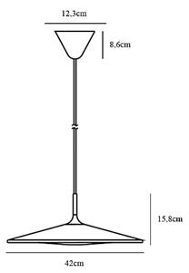 Nordlux 2412783003 Balance, černé závěsné svítidlo, LED 17,5W 2700K, prům.42cm