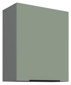 Horní kuchyňská skříňka LUNARA - šířka 60 cm, zelená / antracit